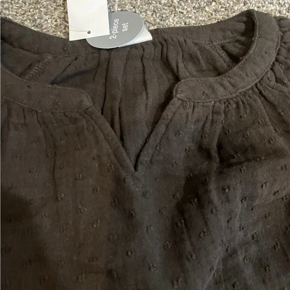 NWT BABY GAP Matching Set/ Dress And Leggings Brown/ Cream Girls Toddler 2T